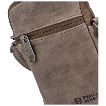 Malá crossbody na doklady taupe - Enrico Benetti Damroi