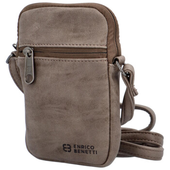 Malá crossbody na doklady taupe - Enrico Benetti Damroi