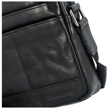 Pánska kožená taška čierna - SendiDesign Shaper B