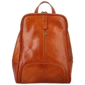 Dámsky kožený batoh koňakový - Delami Vera Pelle Liviena