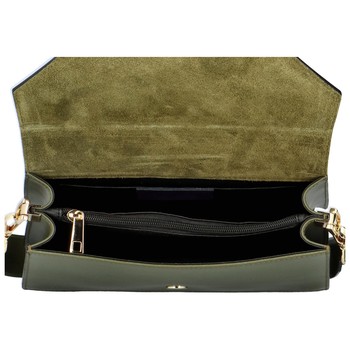 Luxusná kožená crossbody kabelka khaki - ItalY Wien