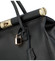 Originálna módna dámska kožená kabelka do ruky čierna - ItalY Hila
