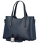 Menšia kožená kabelka tmavo modrá - ItalY Alex New