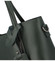 Menšia kožená kabelka tmavo zelená - ItalY Alex New
