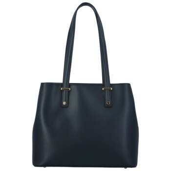 Exkluzívna dámska kožená kabelka tmavo modrá - ItalY Logistilla New