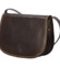 Dámska kožená crossbody kabelka tmavo hnedá - Delami Elrosa
