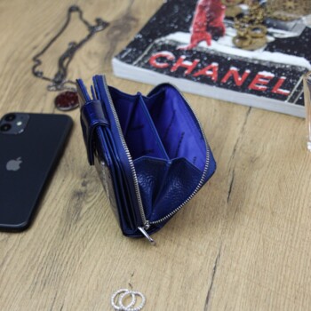 Dámska kožená peňaženka modrá - Gregorio Kasiopa