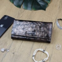 Dámska kožená peňaženka šedo/hnedá - Gregorio Victoria