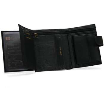 Pánska kožená peňaženka čierna - Wild Tiger Rares
