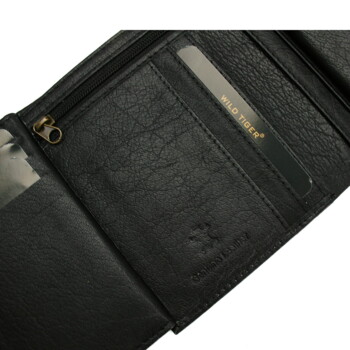 Pánska kožená peňaženka čierna - Wild Tiger Rares