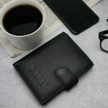 Pánska kožená peňaženka čierna - Wild Tiger Rares