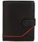 Väčšia pánska čierna kožená peňaženka so zápinkou - Diviley Heelal Red