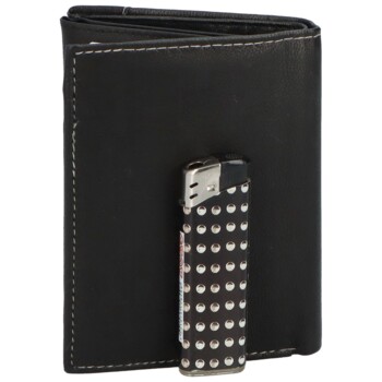 Pánska kožená peňaženka čierno/hnedá - Diviley Tarkyn