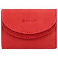 Dámska kožená peňaženka červená - Diviley Skaidra