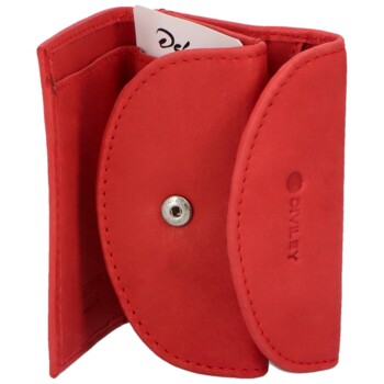 Dámska kožená peňaženka červená - Diviley Skaidra