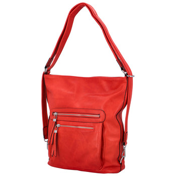 Dámska kabelka batoh červená - Romina Jaylyn
