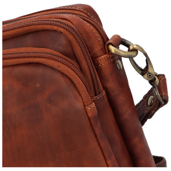 Prírodné koňaková pánska kožená taška na doklady - Tomas Svemir