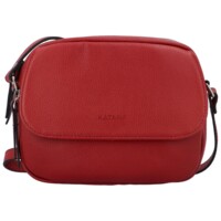 Dámska kožená crossbody kabelka tmavočervená - Katana Yeiny