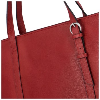 Dámska kožená kabelka cez rameno červená - Katana Nuilia