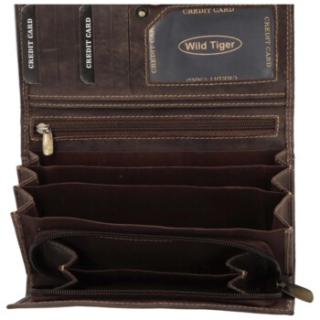 Dámska kožená peňaženka tmavo hnedá - Wild Jadrrien