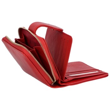 Dámska kožená peňaženka červená - Patrizia Valissia