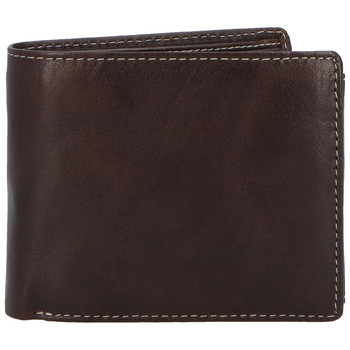 Priestranná pánska kožená tmavo hnedá peňaženka - Tomas Vilaj