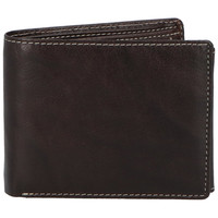 Kožená pánska tmavo hnedá peňaženka - Anuk