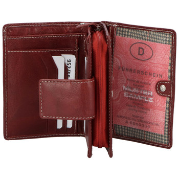 Dámska kožená peňaženka vínová - Tomas Intya