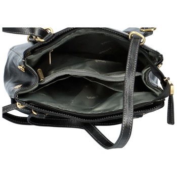 Dámska kožená kabelka batoh čierna - Katana Dvimosi