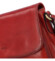 Dámska kožená crossbody kabelka tmavočervená - Katana Jennifer