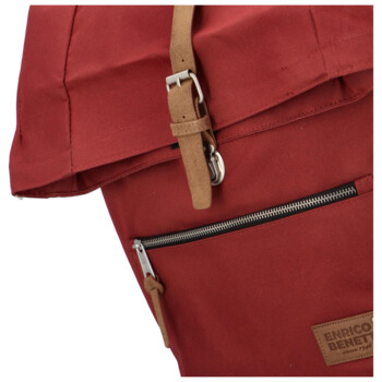 Veľký pánsky batoh tmavo červený - Enrico Benetti Thunder