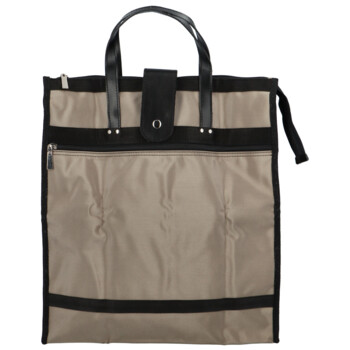 Veľká moderná nákupná taška tmavo béžová - SendiDesign Milenium