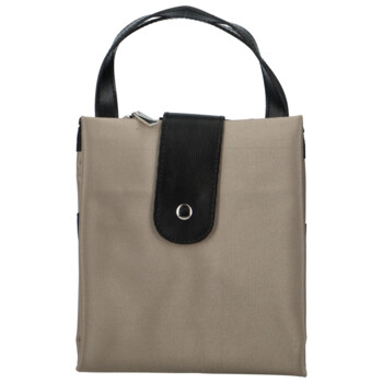 Veľká moderná nákupná taška tmavo béžová - SendiDesign Milenium