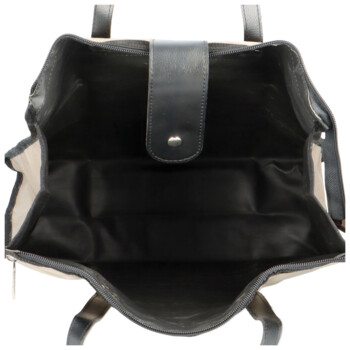 Veľká moderná nákupná taška tmavo béžová - SendiDesign Milenium