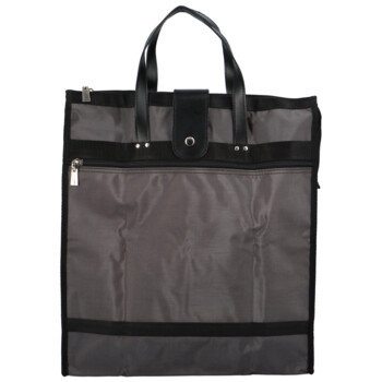 Veľká moderná nákupná taška tmavo šedá - SendiDesign Milenium