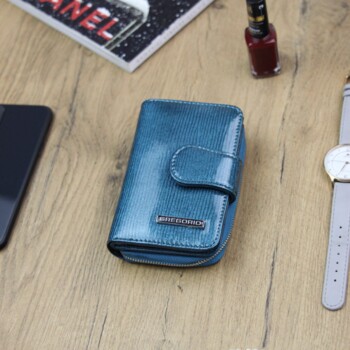 Dámska kožená peňaženka modrá - Gregorio Longia