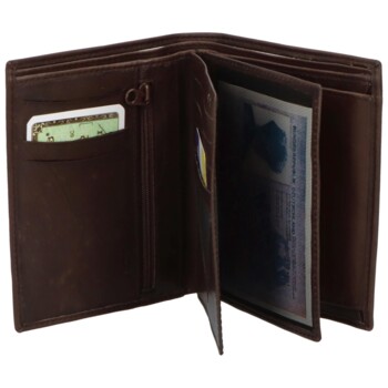 Pánska kožená peňaženka hnedá - Delami Giselmar