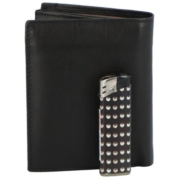 Pánska kožená peňaženka čierno/hnedá - Delami Elain