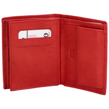 Pánska kožená peňaženka červená - Delami 8702