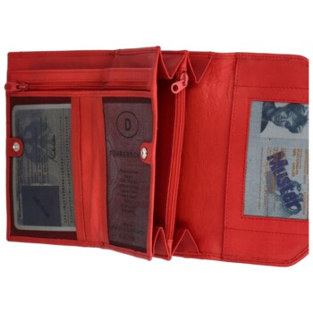Kožená peňaženka červená - Delami Esperanza