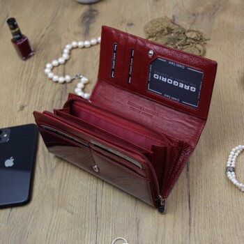 Dámska kožená peňaženka červená - Gregorio Bernees