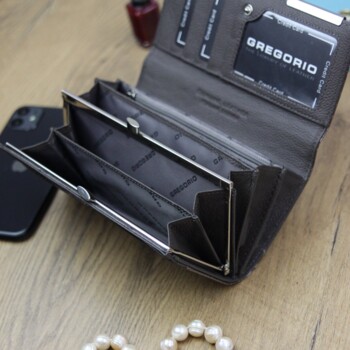 Dámska kožená peňaženka sivá - Gregorio Lisanda