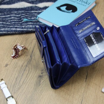 Dámska kožená peňaženka modrá - Gregorio Nicolleta