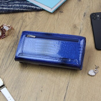 Dámska kožená peňaženka modrá - Gregorio Nicolleta