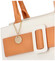 Dámska kabelka cez plece bielo oranžová - DIANA & CO Kombus