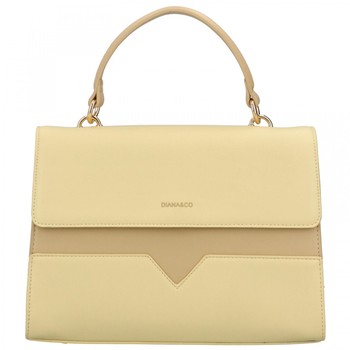 Dámska kabelka do ruky svetložltá - DIANA & CO Perforny