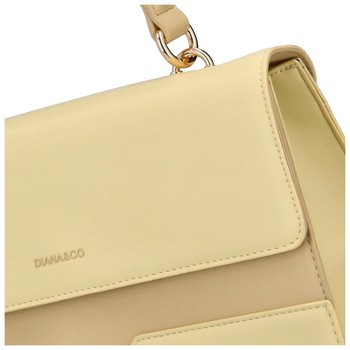 Dámska kabelka do ruky svetložltá - DIANA & CO Perforny