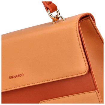 Dámska kabelka do ruky marhuľovo oranžová - DIANA & CO Perforny