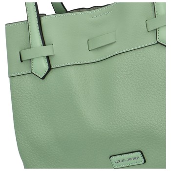 Dámska kabelka cez plece sivozelená - David Jones Afra