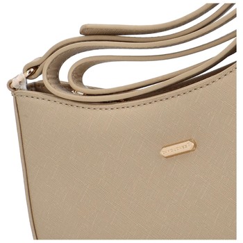 Dámska crossbody kabelka saffiano tmavobéžová - David Jones Boaty